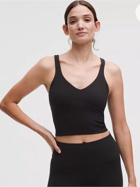 lululemon athletica Alogn Black V-Neck Tank Size 4